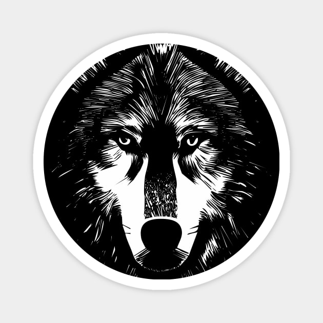 LONE WOLF Magnet by aceofspace